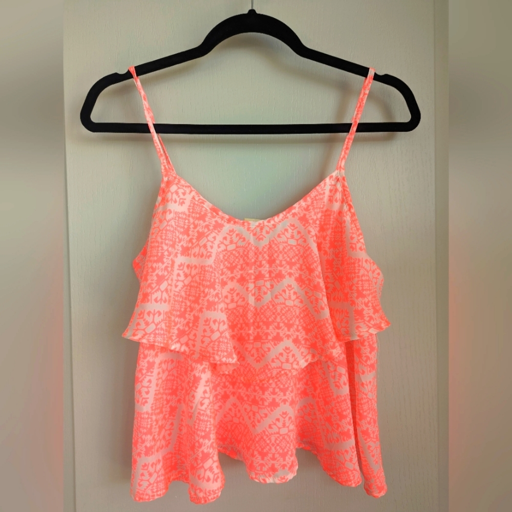 Agaci pink neon crop top